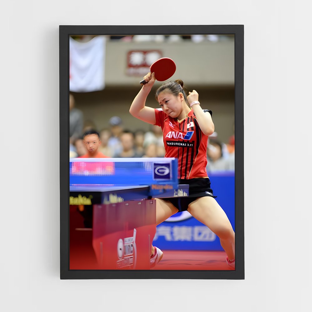 Poster Smash Rouge – affiche Tennis de table (vue 2)